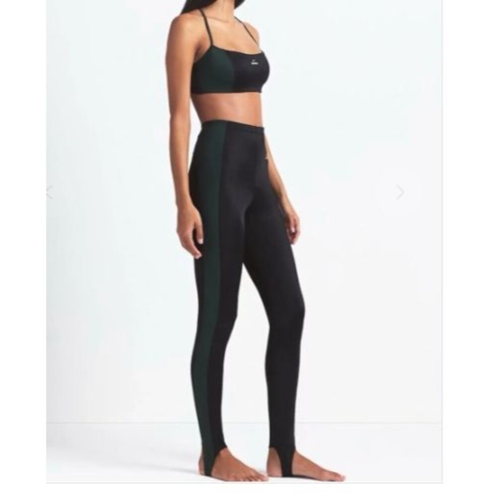 Nike x SKIMS Stirrup Leggings Black Grey Stretch Pants Womens Size XS